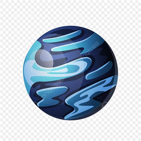 Planeta Estilizado Neptuno Imagen Vectorial De Dibujos Animados Aislada