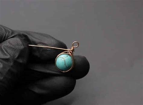 Wire Wrapping Turquoise Bead Herringbone Weave Earrings Tutorial Page