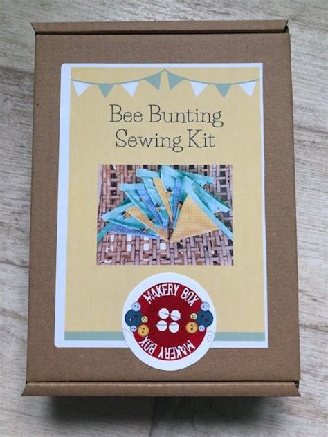 Bee Bunting Sewing Kit Makery Box Online Craft Kits