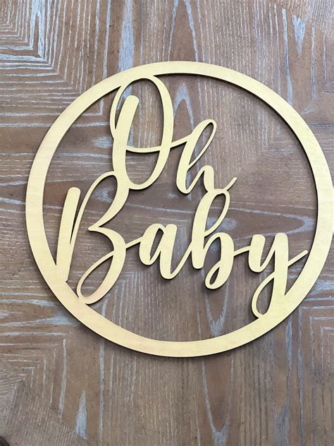 Oh Baby letrero de madera Decoración de baby shower Etsy