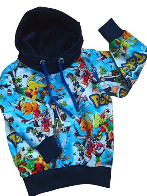 Nowa bluza z kapturem pokémon handmade rozm 122 Mysłowice Kup teraz