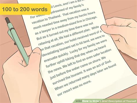 Ways To Write A Brief Description Of Yourself Wikihow