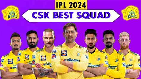 Csk Team Squad Ipl 2024 Chennai Super Kings Ipl 2024 Squad Csk