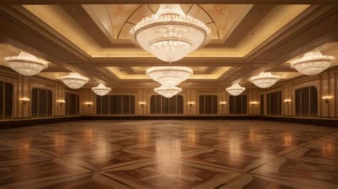 Premium AI Image | Elegant Ballroom with Grand Crystal Chandeliers