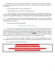 Warren County Ohio Motion For Ex Parte Emergency Custody Fill Out