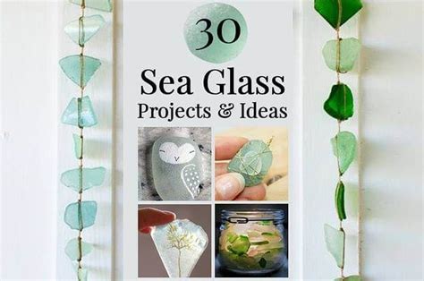 30 Sea Glass Ideas And Projects • Lovely Greens Sea Glass Crafts Sea Glass Candles Sea Glass