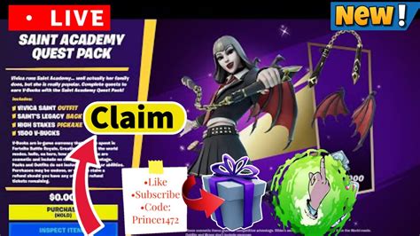 🔴live🔴 Fortnite Saint Academy Pack Vivica Saint Skin Ting Hi Cammic Day 134 Youtube