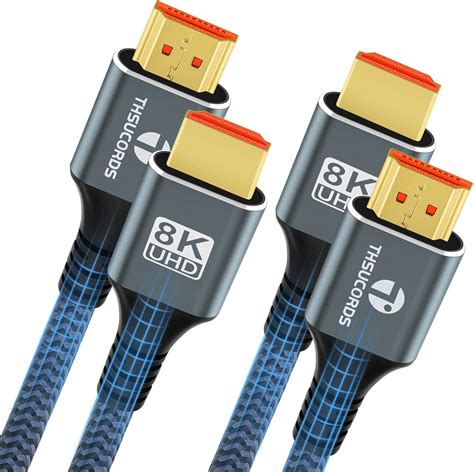 Thsucords 8k 4k Hdmi Cables 3m 2 Pack High Speed Braided Hdmi To Hdmi