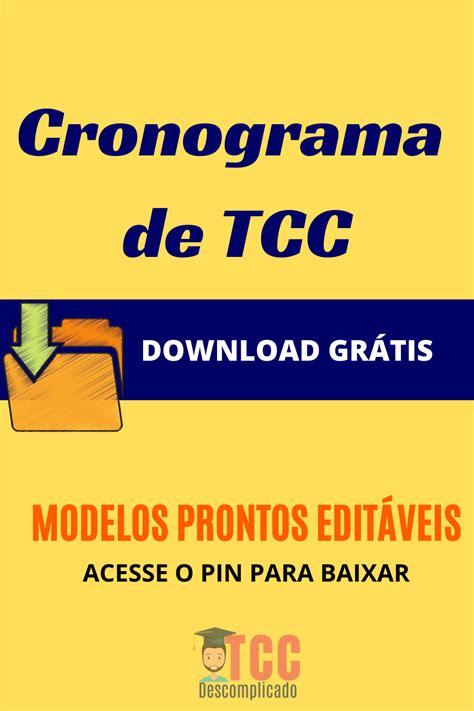 Cronograma De Tcc Veja Como Fazer O Seu Modelo Pronto Artofit