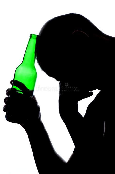 Silhouette Of Man Drinking Alcohol Stock Image Image Of Party Drink