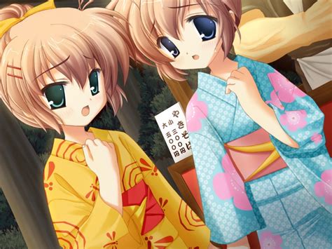 Safebooru 2girls Game Cg Hajimete No Orusuban Japanese Clothes Mizuki Saori Mizuki Shiori