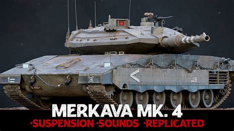 3D Model Merkava Mk 4 Advanced Tank Blueprint UE4 VR AR Low Poly