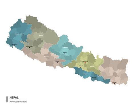 Nepal map Royalty Free Vector Image - VectorStock