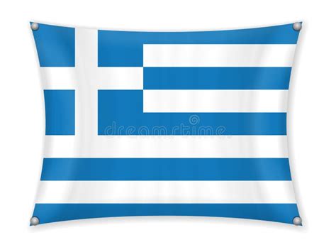 Bandera De Grecia Que Agita En Un Fondo Blanco Ilustraci N Del Vector