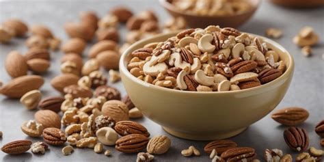 Premium Photo Nutty Snack Bowl Almonds Cashews Walnuts Pecans