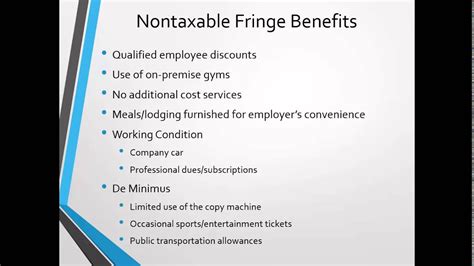 What Are Non Taxable Fringe Benefits