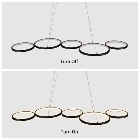 bayfeve light black moderncontemporary linear led large indoor hanging