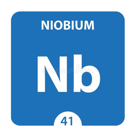 Niobium Chemical 41 Element of Periodic Table. Molecule and ...