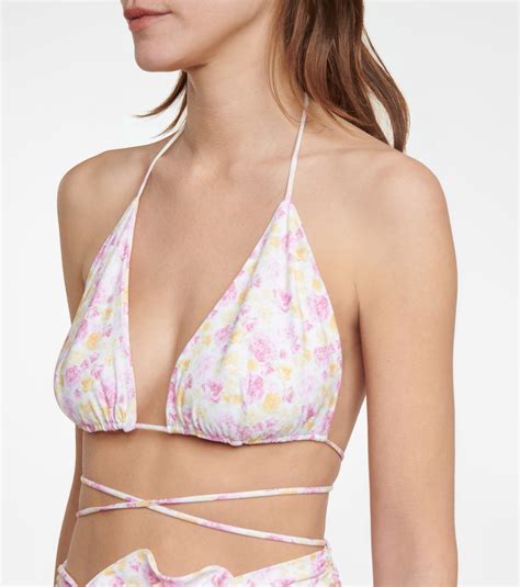 Floral Bikini Top In Multicoloured Magda Butrym Mytheresa