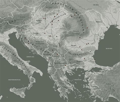 Balkan Mountains Map