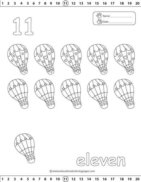 » 123Counting11 Free Educational Coloring Pages