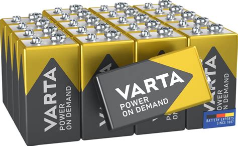 VARTA Power On Demand Blocco Da 9V Pacco Da 20 Smart Flessibili E