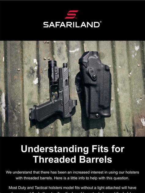 The Safariland Group Fitting A Firearm With A Threaded Barrel