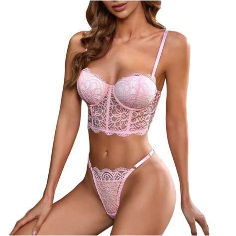 Femmes Lingerie Corset Dentelle Armatures Racy Mousseline V Tements