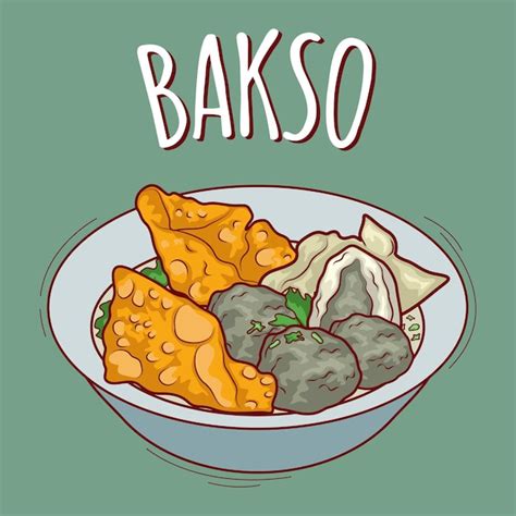 Bakso O Ilustraci N De Alb Ndigas Comida Indonesia Con Estilo De