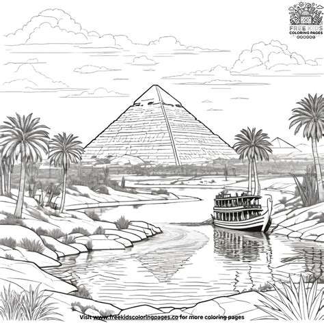 nile river coloring page fun educational activity  kids adults