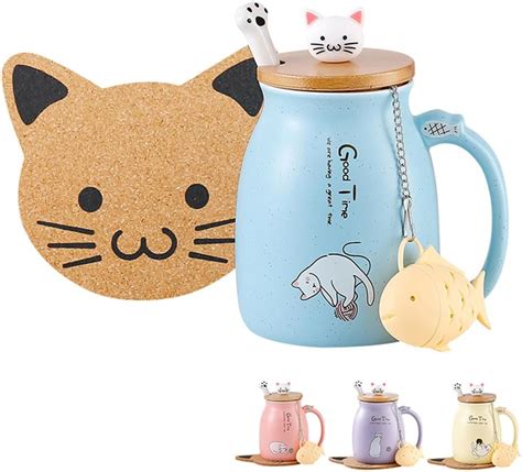 Strnek Taza De Cer Mica Taza De Cer Mica De Gato Encantador Con