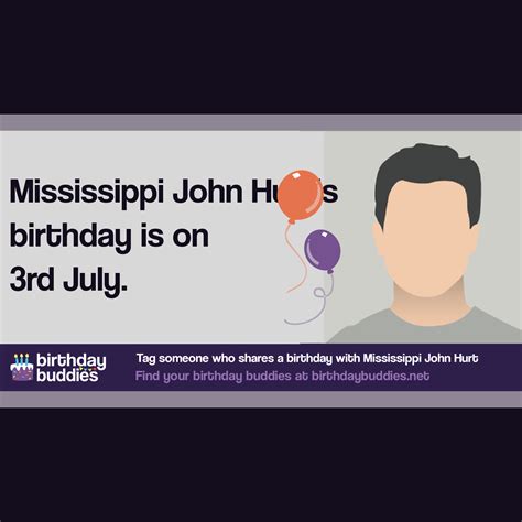 Mississippi John Hurt's birthday was 3rd July 1893