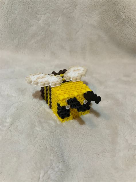 Minecraft Bee 3d Perler Bead Figure Etsy