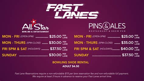 All Star Pricing | All Star Bowling & Entertainment