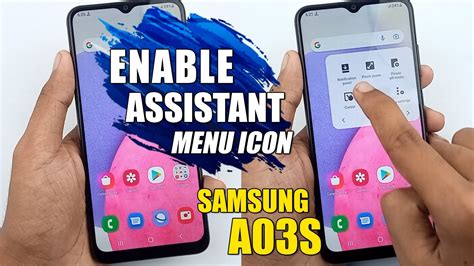 How To Enable Assistant Menu Icon Samsung Galaxy A03s Youtube