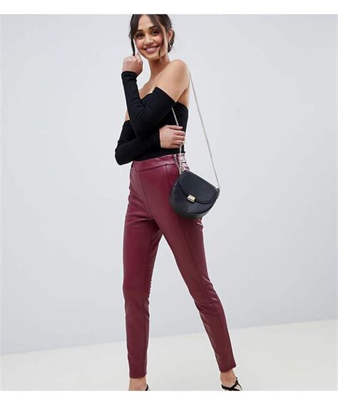 Miss Selfridge（ミスセルフリッジ）の「miss Selfridge Faux Leather Skinny Pants In