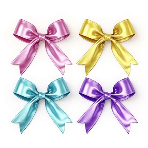 Premium Vector Three Bows Of Bows Are Shown With A Pink Bow