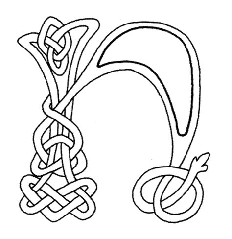 Celtic Alphabet Coloring Pages At Free Printable