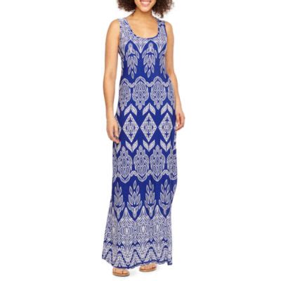 Ronni Nicole Sleeveless Bordered Puff Print Maxi Dress Jcpenney