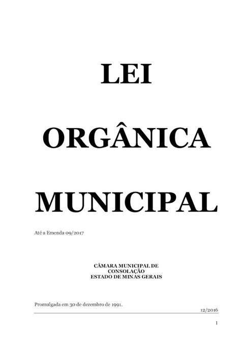 PDF LEI ORGÂNICA MUNICIPAL camaraconsolacao mg gov br Parágrafo