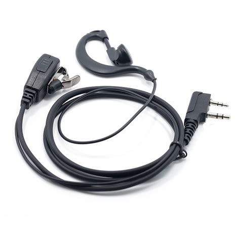 2 Pin Surveillance Earpiece Headset Mic Two Way Radio Walkie Talkie For Motorola