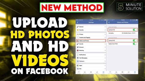 How To Upload HD Photos And HD Videos On Facebook 2024 YouTube