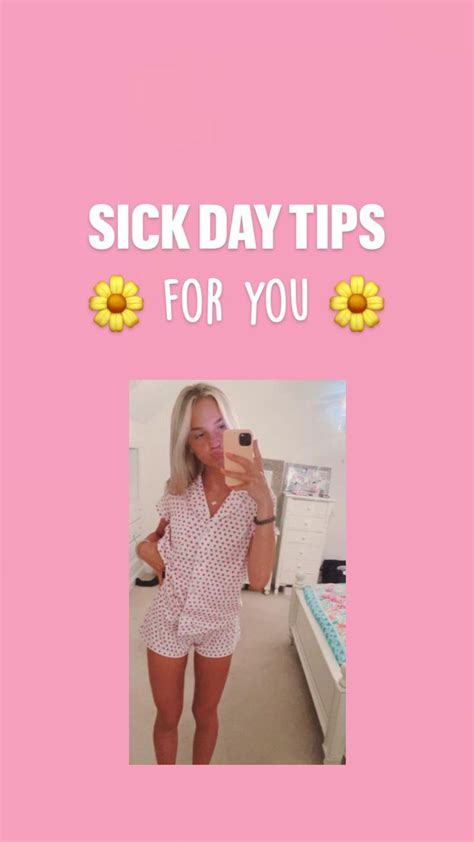 🌼 Sick Day Tips 🌼 Sick Day Essentials Sick Day Sick