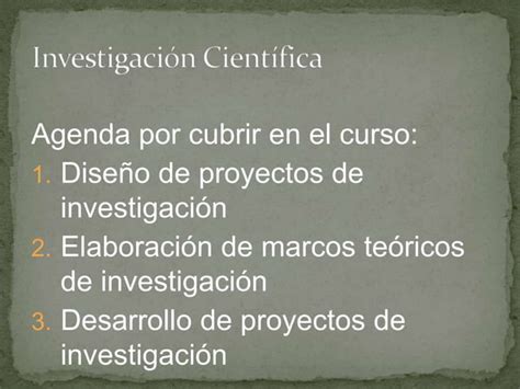 Investigacin Cientfica Ppt