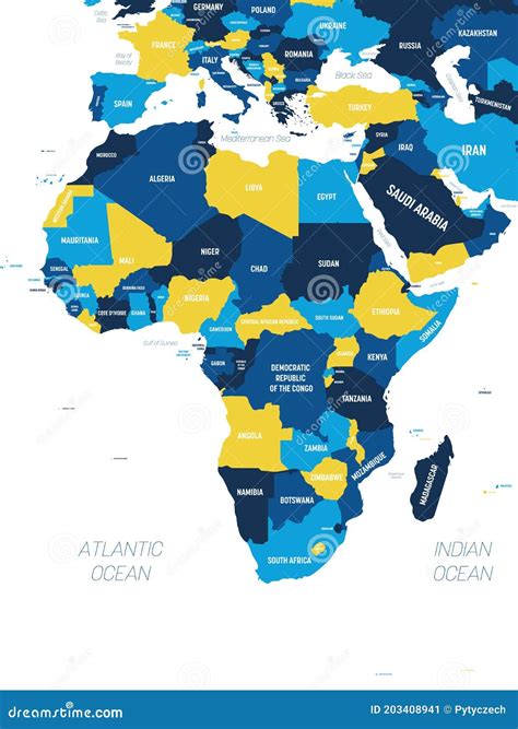 Mapa De Frica Color Naranja Marr N En Fondo Oscuro Alto Mapa Pol Tico