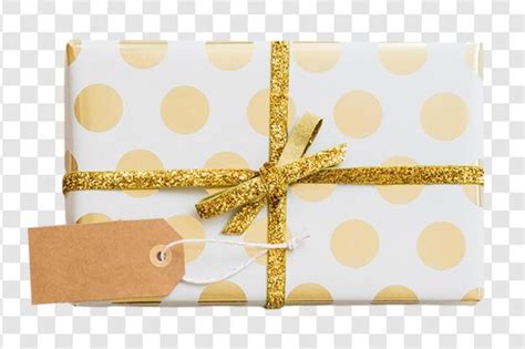 Caja De Regalo De Oro Aislado Sobre Un Fondo Transparente