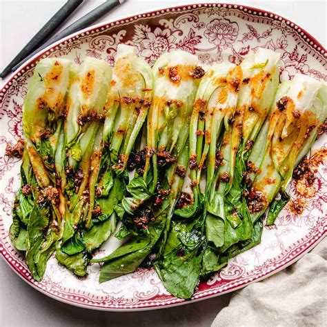 Roasted Bok Choy With Chili Garlic Sauce I Heart Umami