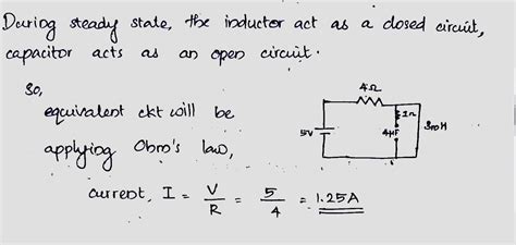 In The Figure The Steady State Current Through The Inductor Will Be