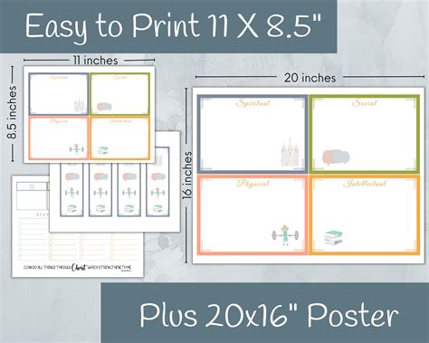 2023 LDS Youth Goals Printable, Young Men's Activity, Women's Activity