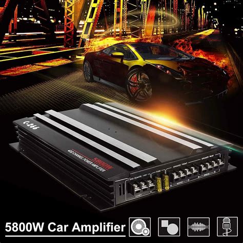 5800w Aluminum Alloy Car Amplifier Multichannel Powerful Car Audio